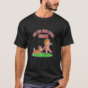 Quote meisje houdt van het redden van dieren katte t-shirt