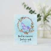 Quote met Howling Wolf Waterverf Illustratie Briefkaart (Staand voorkant)