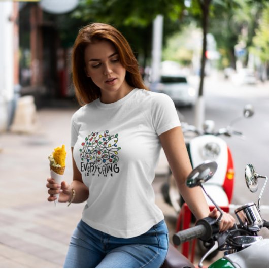 Quote met kerstlampjes t-shirt