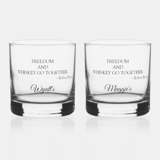 Quote monogram whisky glas (Voorkant)