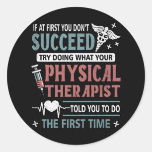 Quote Motivatie fysiotherapeuten FIR Ronde Sticker