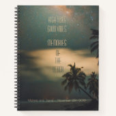 Quote & Names Tropical Beach Moonlight Memories Notitieboek (Voorkant)