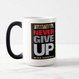 Quote nooit opgeven nooit Motivatie opgeven Magische Mok