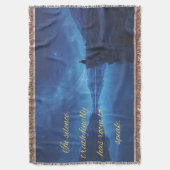 Quote of Silience Throw Blanket Deken (Voorkant Verticaal)