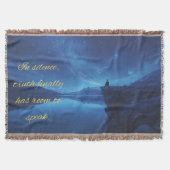 Quote of Silience Throw Blanket Deken (Voorkant)