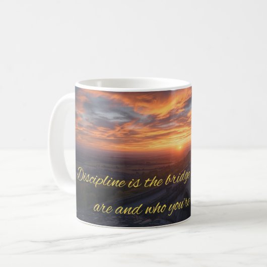 Quote on Discipline Mug Koffiemok (Voorkant links)