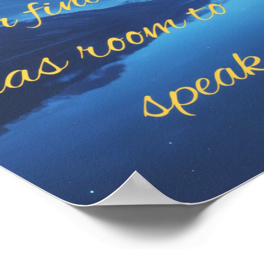 Quote on Silence Poster (Hoek)