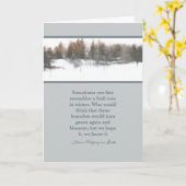 QUOTE OVER HET VERANDEREN VAN SEASONS EN HOPE/WINT KAART (Gele Bloem)