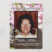 Quote Peach Bloeiende Boom Achtergrond Begrafenis Programmakaart (Voorkant)