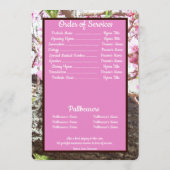 Quote Peach Bloeiende Boom Achtergrond Begrafenis Programmakaart (Achterkant)