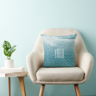 Quote-Personalized Beach YOLO U leeft slechts één  Kussen
