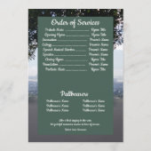 Quote Photo San Francisco Background Funeral Programmakaart (Achterkant)