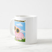 Quote Pig - Piggy Out op Koelheid Koffiemok (Voorkant links)