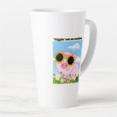 Quote Pig - Piggy Out op Koelheid Latte Mok (Rechterhoek)