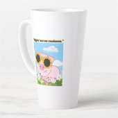 Quote Pig - Piggy Out op Koelheid Latte Mok (Linkerhoek)