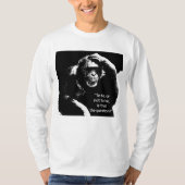 Quote Pop Art Thinking Monkey Mannen Lange hoes T-shirt (Voorkant)