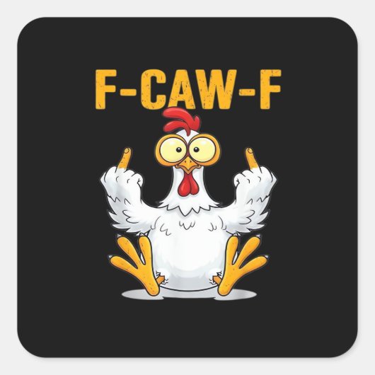 Quote Rooster Meme Classic Vierkante Sticker (Voorkant)