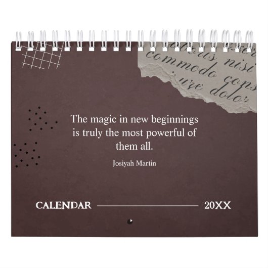 Quote Scrapbook stijl 2025  Kalender (Hoes)