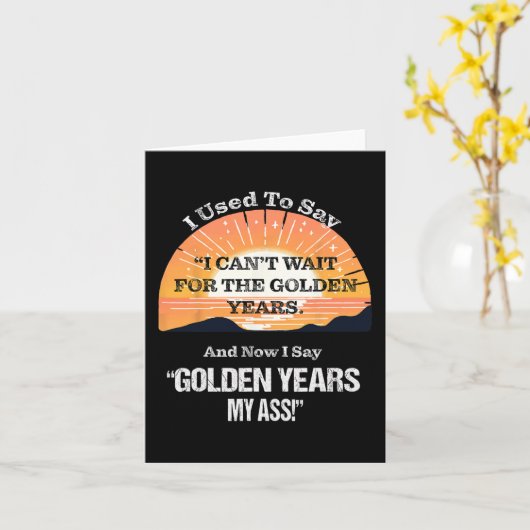 Quote Sr. Burger Ouderdom Getting Ouderdomspensioe Kaart (Gele Bloem)