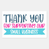 Quote-Sticker voor kleine bedrijven Rechthoekige Sticker (Voorkant)