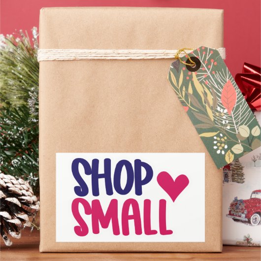 Quote-Sticker voor kleine bedrijven Rechthoekige Sticker (Feestdagen)