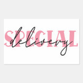 Quote-Sticker voor kleine bedrijven Rechthoekige Sticker (Voorkant)