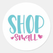 Quote-Sticker voor kleine bedrijven Ronde Sticker (Voorkant)