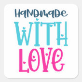 Quote-Sticker voor kleine bedrijven Vierkante Sticker (Voorkant)