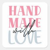 Quote-Sticker voor kleine bedrijven Vierkante Sticker (Voorkant)