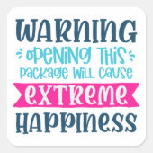 Quote-Sticker voor kleine bedrijven Vierkante Sticker (Voorkant)