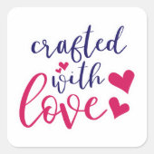 Quote-Sticker voor kleine bedrijven Vierkante Sticker (Voorkant)