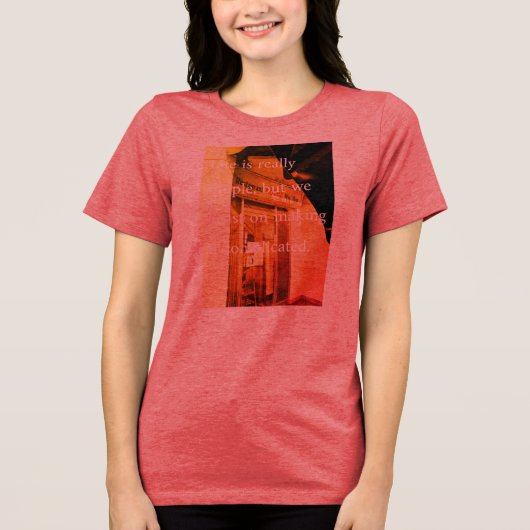 quote Tシャツ Tri-Blend Shirt (Voorkant)