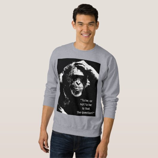 Quote Te zijn of niet te zijn Mannen Trui (Voorkant volledig)