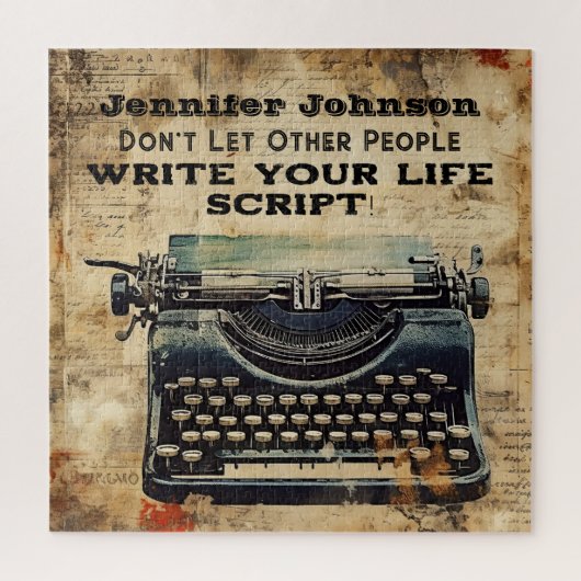 Quote  Typewriter Puzzel (Verticaal)