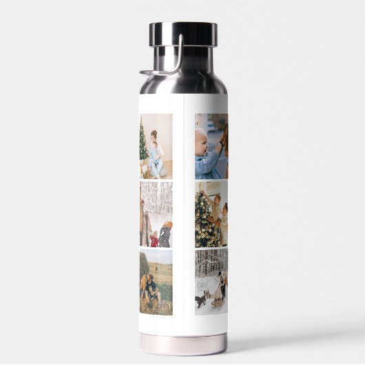 Quote Typography Family Photo Collage Template Waterfles (Rechts)