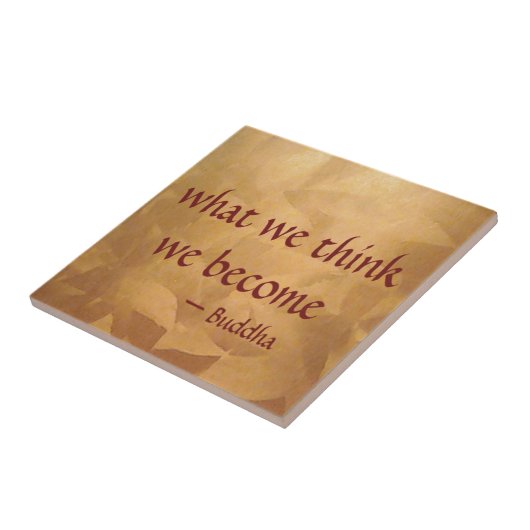 Quote van Boeddha; Wat we denken dat we worden Tegeltje (Zijkant)