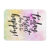 Quote van de dag, Motivatie dag om gelukkig te zij Magneet (Horizontaal)