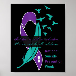 Quote van de Nationale Week voor Suïcidepreventie Poster