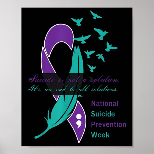 Quote van de Nationale Week voor Suïcidepreventie  Poster (Voorkant)