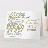 QUOTE VAN HET Jubileum VAN HET VERTROUWEN - OM HET Kaart (Voorkant)