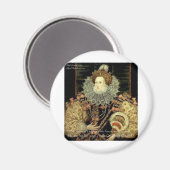 Quote van koningin Elizabeth 1 Love/Honor Love Magneet (Voorkant / Achterkant)