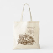 Quote van lezer boekenclausule tote bag (Achterkant)