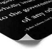 Quote van president John Adams over het T S-grondw Poster (Hoek)