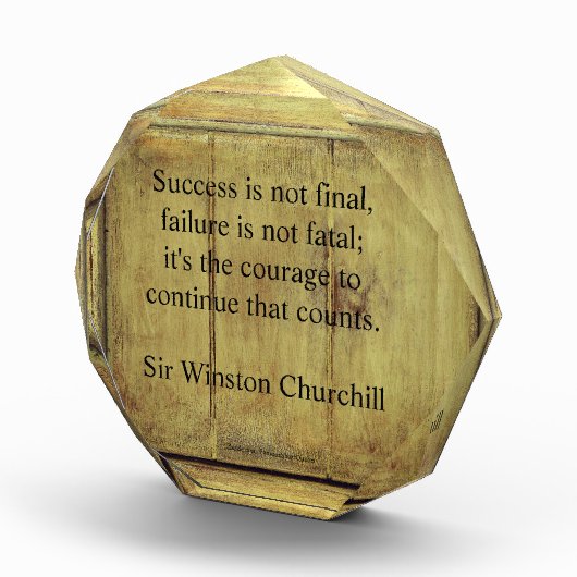 Quote van Winston Churchill;  ouder hout succes Fotoblokken (Rechts)