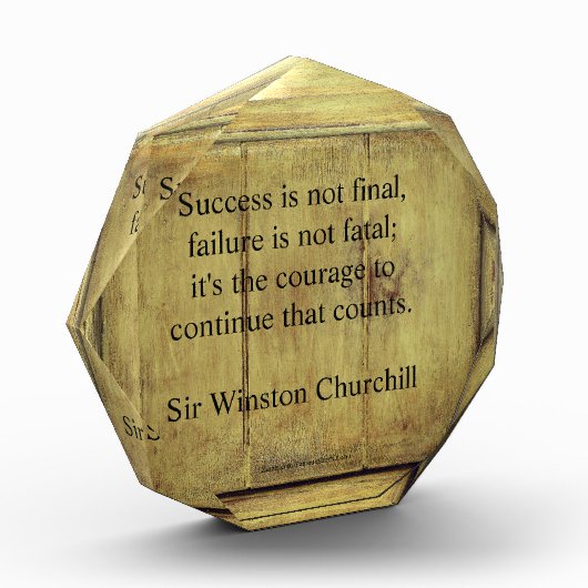 Quote van Winston Churchill;  ouder hout succes Fotoblokken (Links)