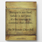 Quote van Winston Churchill;  ouder hout succes Fotoplaat (Voorkant)