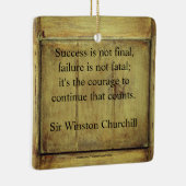 Quote van Winston Churchill;  ouder hout succes Keramisch Ornament (Rechts)