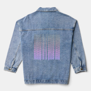 Quote vandaag is een goede dag blauw en roze denim jacket
