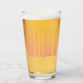 Quote vandaag is een goede dag perzik en roze glas