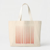Quote vandaag is een goede dag perzik en roze grote tote bag (Voorkant)